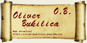 Oliver Bukilica vizit kartica